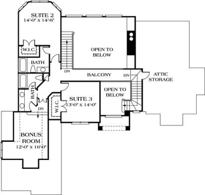Floorplan 3 for House Plan #3323-00214