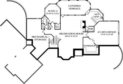 Floorplan 1 for House Plan #3323-00217