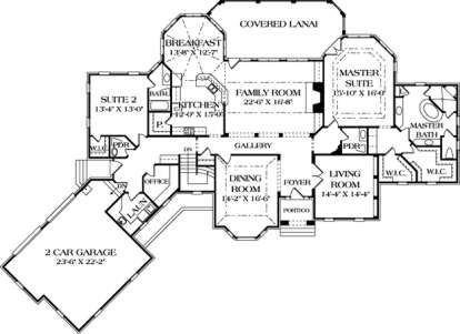 Floorplan 2 for House Plan #3323-00217