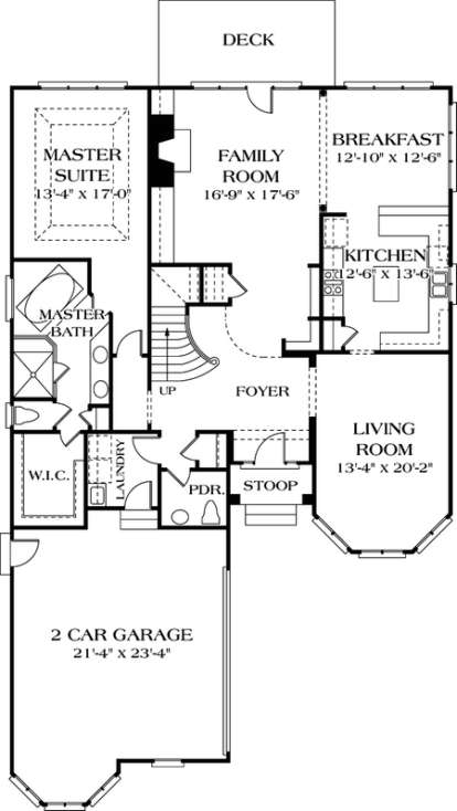 Floorplan 1 for House Plan #3323-00220