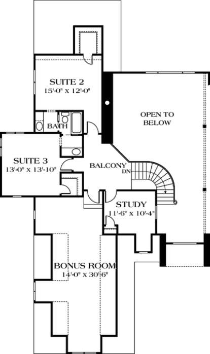 Floorplan 2 for House Plan #3323-00222