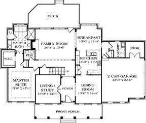 Floorplan 1 for House Plan #3323-00224