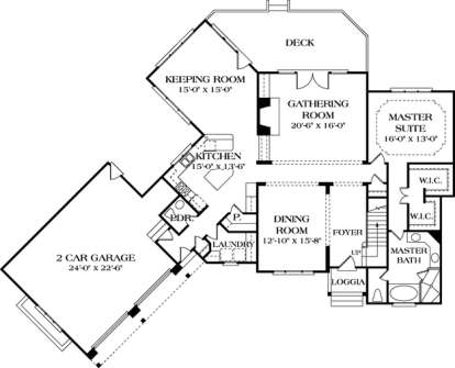 Floorplan 1 for House Plan #3323-00226