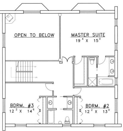 Second Floor for House Plan #039-00041