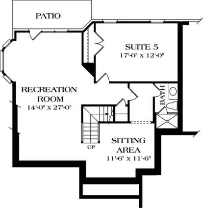 Floorplan 1 for House Plan #3323-00233