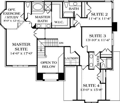 Floorplan 3 for House Plan #3323-00233