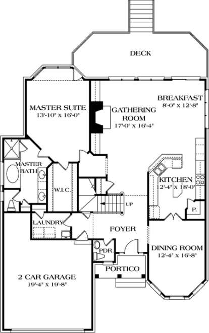 Floorplan 1 for House Plan #3323-00235