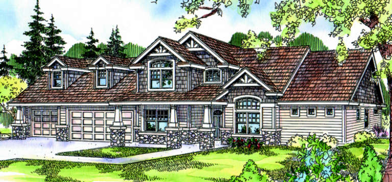 Craftsman House Plan #035-00357 Elevation Photo