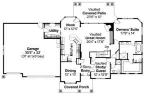 Floorplan 1 for House Plan #035-00357