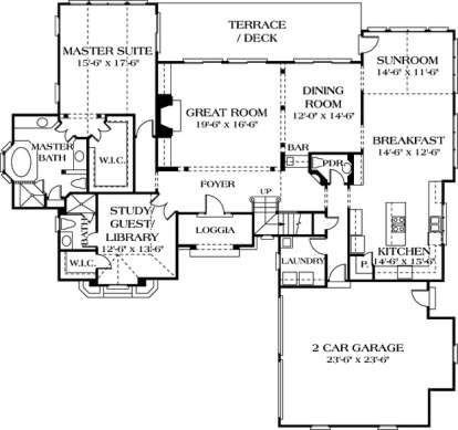 Floorplan 1 for House Plan #3323-00241