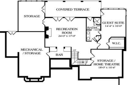 Floorplan 1 for House Plan #3323-00242