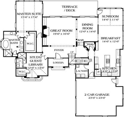 Floorplan 2 for House Plan #3323-00242