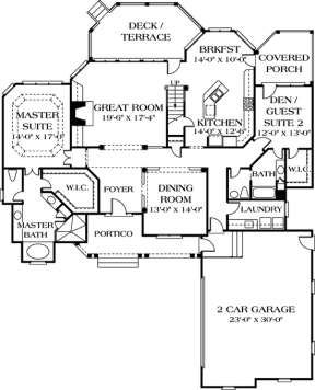 Floorplan 1 for House Plan #3323-00243