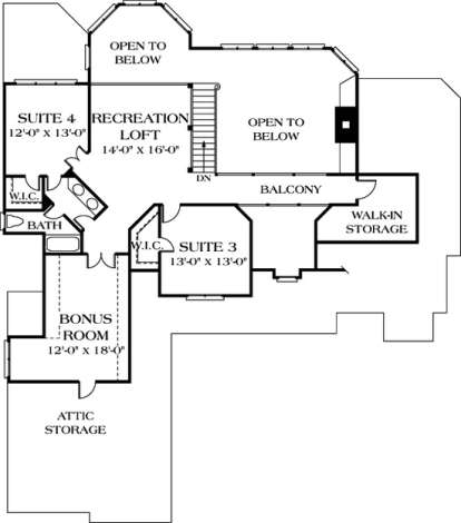 Floorplan 2 for House Plan #3323-00244