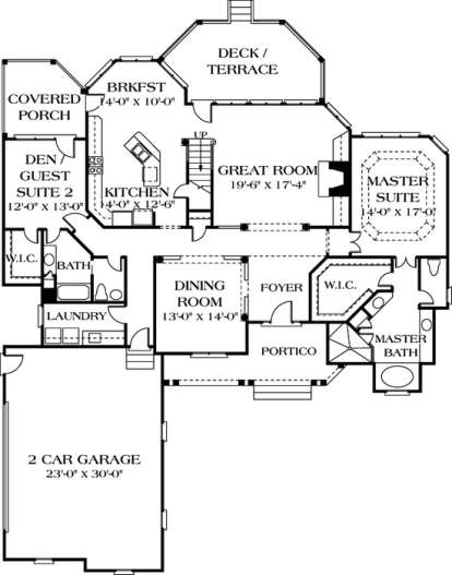 Floorplan 1 for House Plan #3323-00245