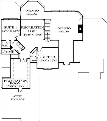 Floorplan 2 for House Plan #3323-00245