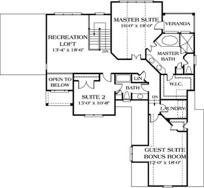 Floorplan 2 for House Plan #3323-00250