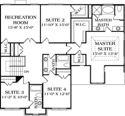 Floorplan 2 for House Plan #3323-00253