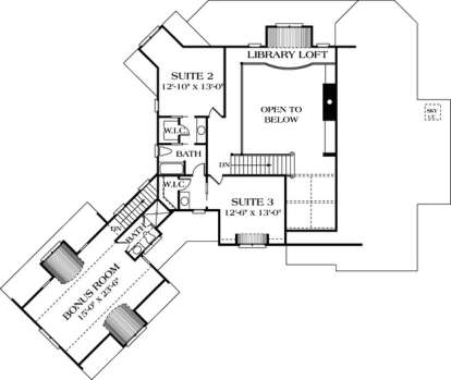 Floorplan 2 for House Plan #3323-00258