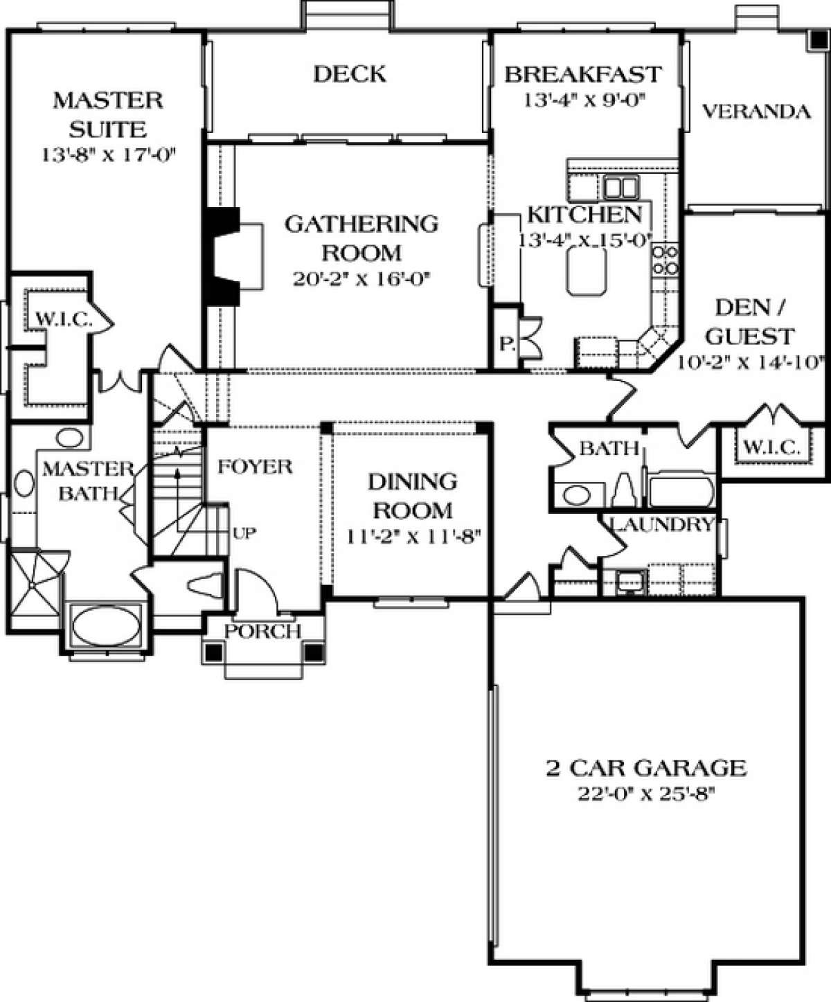 Floorplan 1 for House Plan #3323-00260