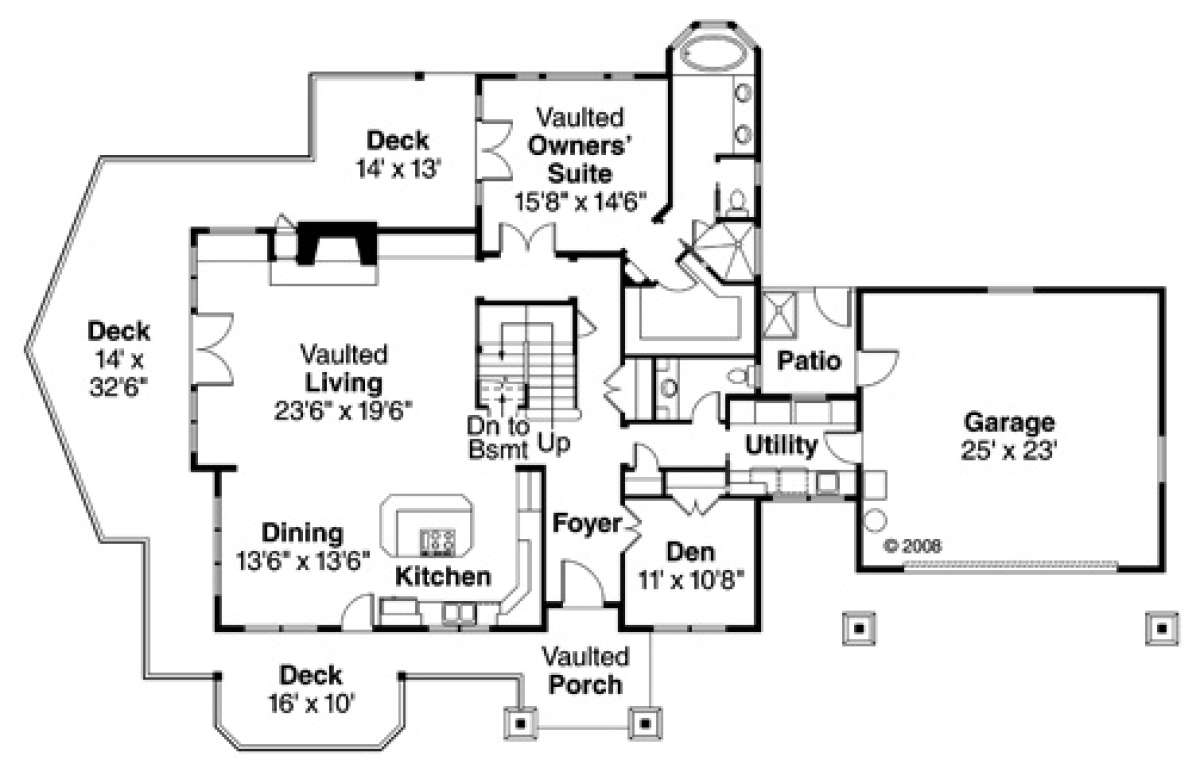 Floorplan 1 for House Plan #035-00359