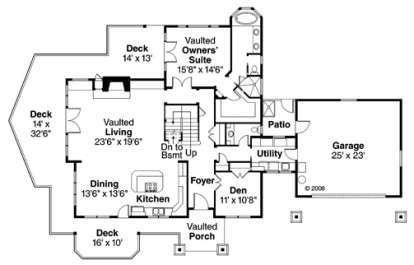 Floorplan 1 for House Plan #035-00359