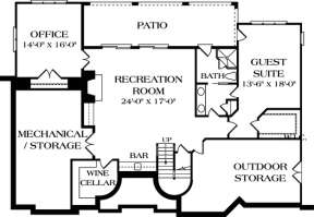 Floorplan 1 for House Plan #3323-00261