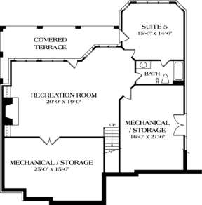 Floorplan 1 for House Plan #3323-00262