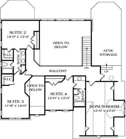 Floorplan 2 for House Plan #3323-00264