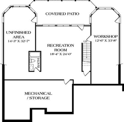 Floorplan 1 for House Plan #3323-00265
