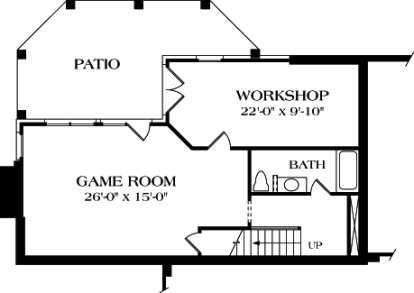 Floorplan 1 for House Plan #3323-00266