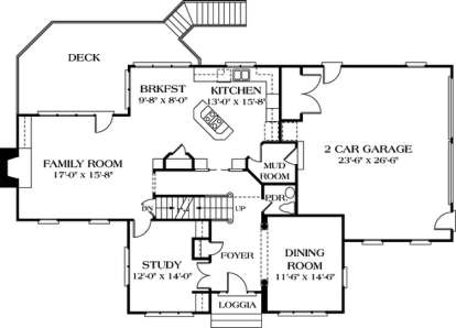 Floorplan 2 for House Plan #3323-00266