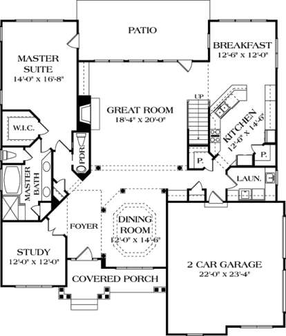 Floorplan 1 for House Plan #3323-00267