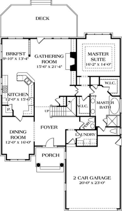 Floorplan 1 for House Plan #3323-00268
