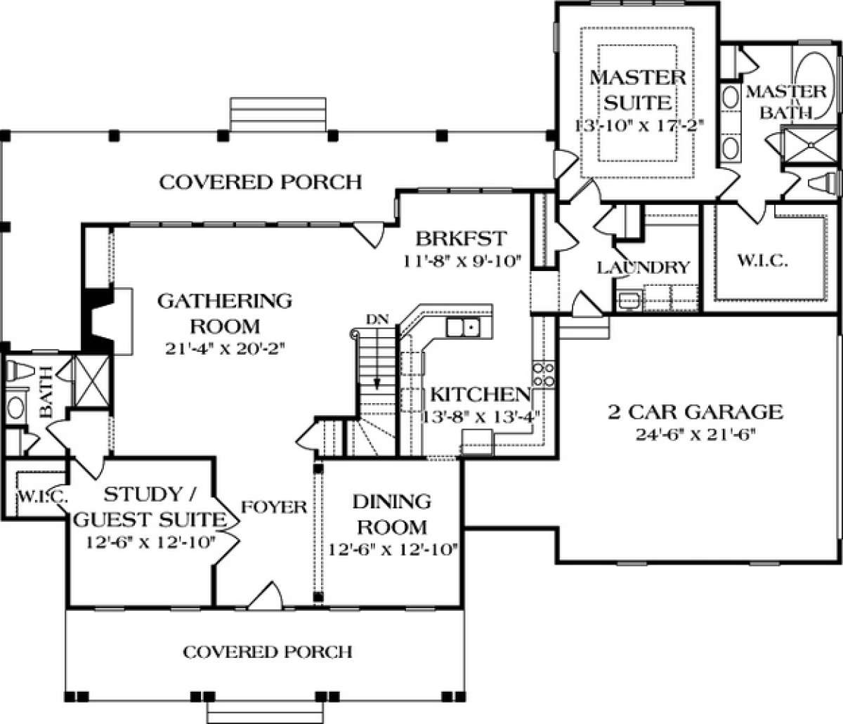 Floorplan 1 for House Plan #3323-00269