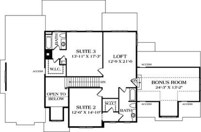 Floorplan 2 for House Plan #3323-00270