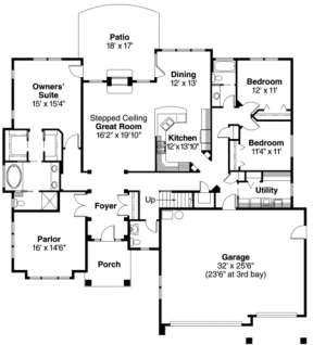 Floorplan 1 for House Plan #035-00360