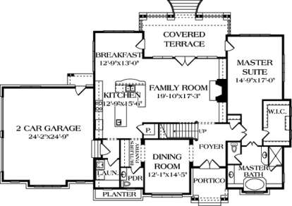 Floorplan 1 for House Plan #3323-00271