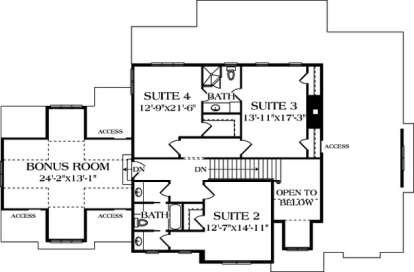 Floorplan 2 for House Plan #3323-00271
