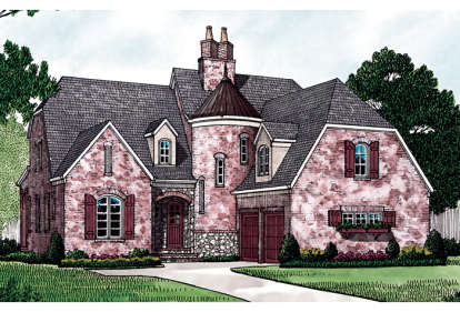 European House Plan #3323-00273 Elevation Photo