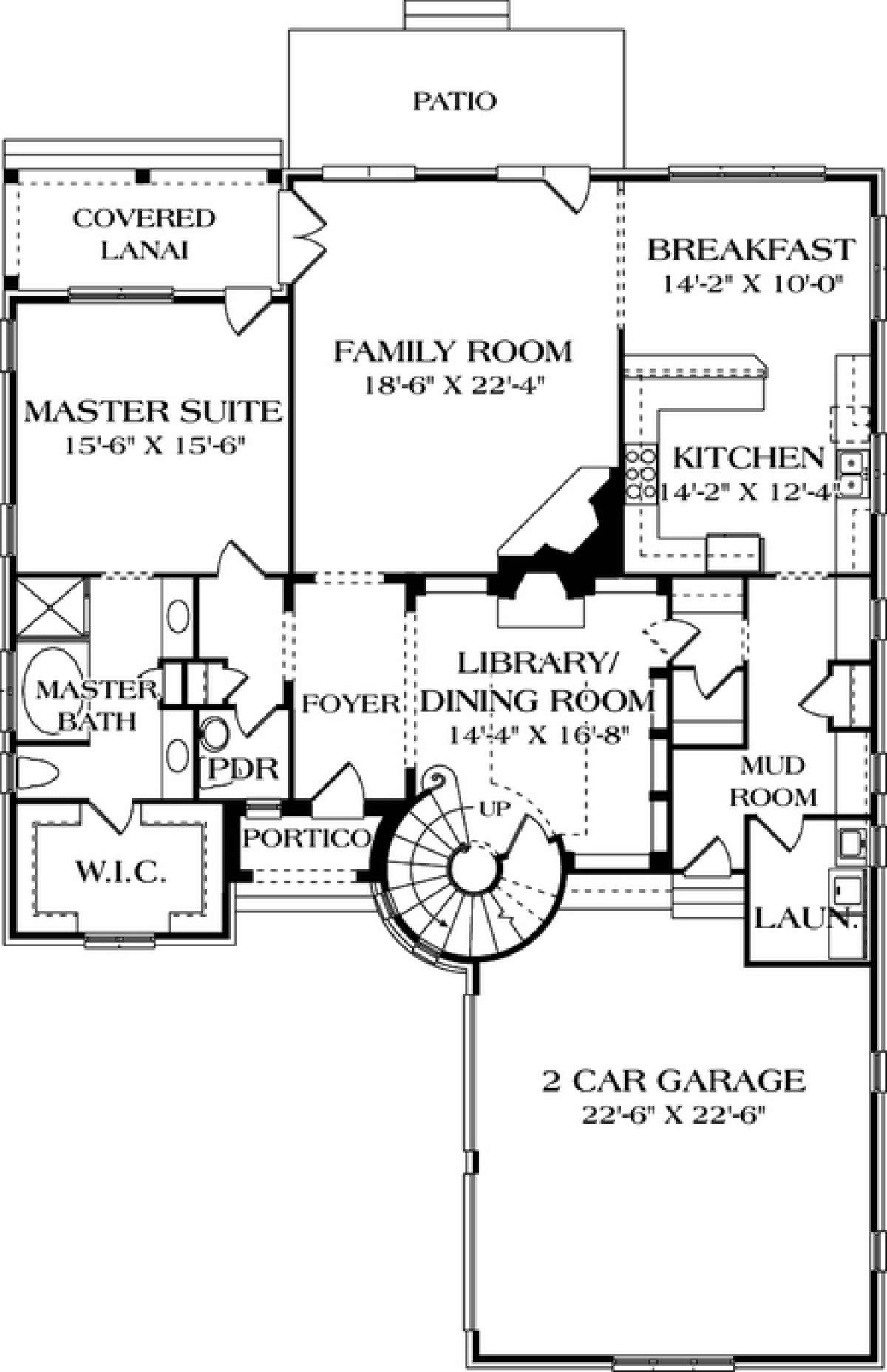Floorplan 1 for House Plan #3323-00273