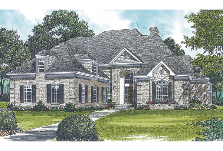 Luxury House Plan #3323-00274 Elevation Photo