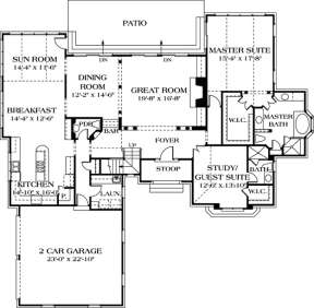 Floorplan 1 for House Plan #3323-00274