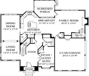 Floorplan 2 for House Plan #3323-00275