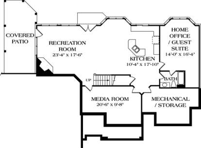 Floorplan 1 for House Plan #3323-00276