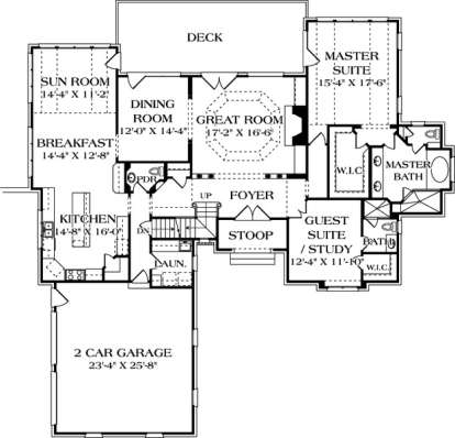 Floorplan 2 for House Plan #3323-00279