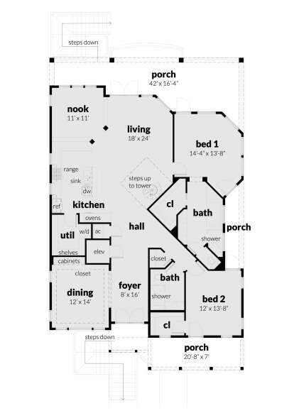 Main Floor for House Plan #028-00057