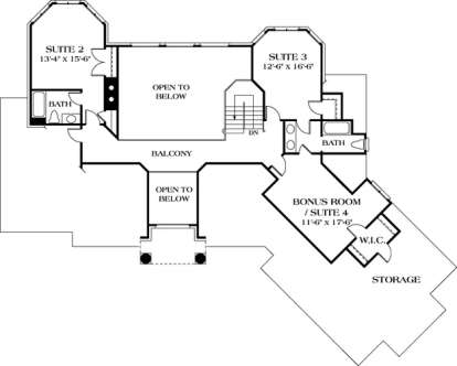 Floorplan 2 for House Plan #3323-00281