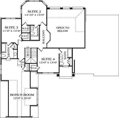 Floorplan 2 for House Plan #3323-00282
