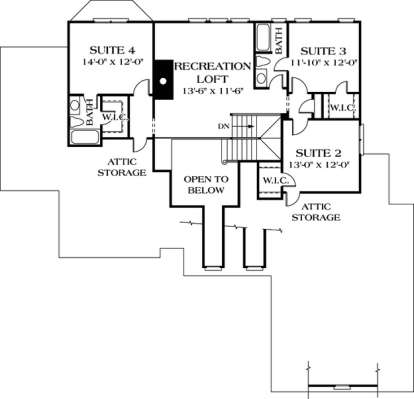Floorplan 2 for House Plan #3323-00283